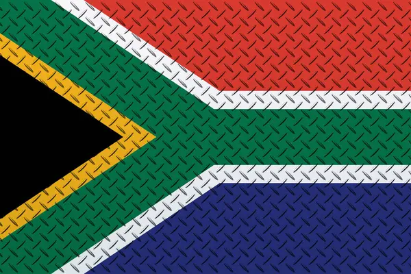 Flag South Africa Metal Wall Background — Stock Photo, Image