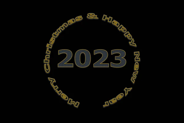 Εικονογράφηση Πρωτοχρονιά Έννοια 2023 Σχεδιασμός Κείμενο Jean Σχεδιασμό Μαύρο Χρώμα — Φωτογραφία Αρχείου