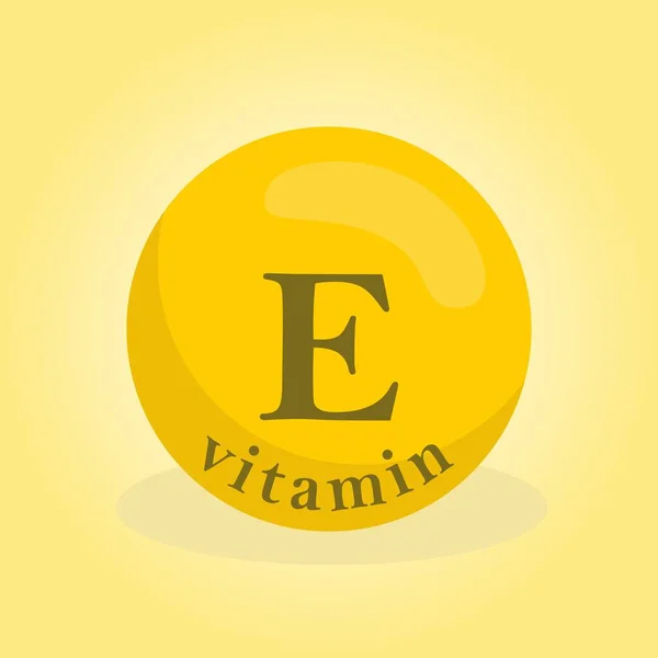 E vitamini altın damla ikonu. Vitamin damlası kapsül sağlık tedavisi. Cilt için E vitamini doğal özü