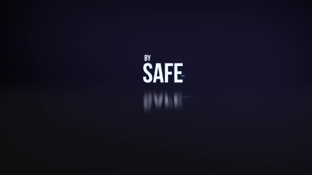 Анимационная Иконка Эффектом Глюка Защищает Код Доступа Взлома Темных Синих — стоковое видео