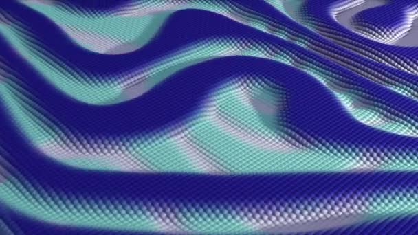 Animation Colorful Particles Moving Wavy Motion Seamless Loop Animation Rendered — Stock Video