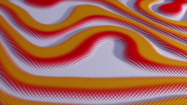 Animatie Van Kleurrijke Deeltjes Die Neer Bewegen Een Golvende Beweging — Stockvideo