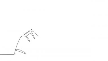 Aralıksız çizgi çiziminin animasyon çizimi, ustabaşı kontrolü 