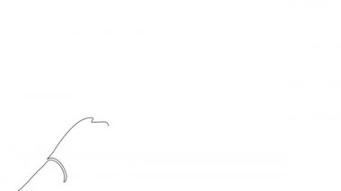 Sürekli çizilen el çizgileri boya fırçalarını tutuyor.