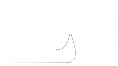 Aralıksız bir çizgi çizimi hediye kutusu 