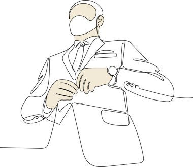 Takım elbiseli yaşlı iş adamı. Asgari özet kavramı