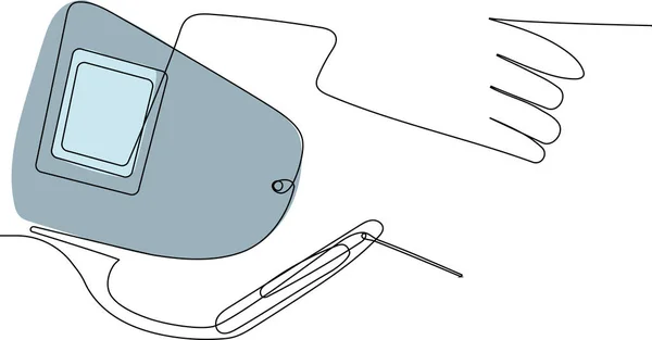 Lasapparatuur met lasmaskerleer — Stockvector