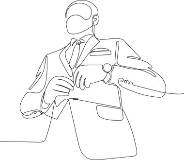 Takım elbiseli yaşlı iş adamı. Asgari özet kavramı