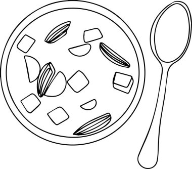 Tabakta sığır eti ve sebze çorbası. Geleneksel et shurpa çorbası sebze ve otlarla