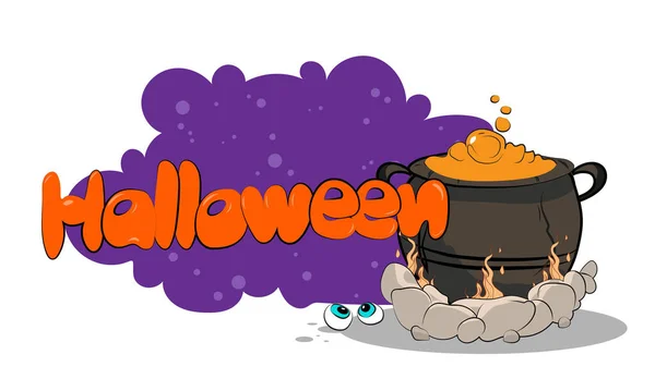Frohes Halloween Angebot Social Media Banner — Stockvektor