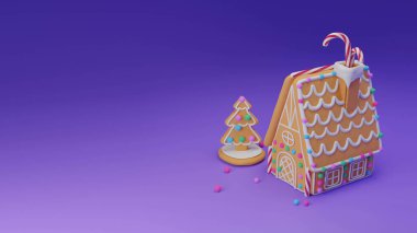 gingerbread house ve Noel ağacı