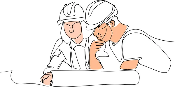 Factory worker and engineer doing inspection factory — Stockvektor