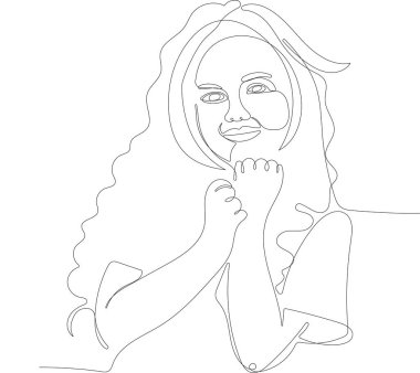 gülümseyen sevimli küçük kız