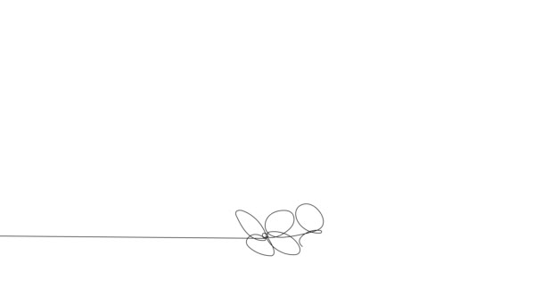Анімований Самосвіжий Малюнок Безперервної Лінії Малювання Романтичної Розслаблюючої Атмосфери День — стокове відео