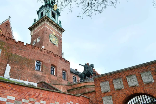 Campanile Della Chiesa All Interno Del Castello Wawel Cracovia Polonia — Foto Stock