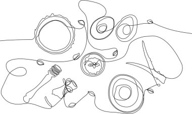 Minimum cilt bakımı konsepti. Doğal bitkisel ilaçlar.