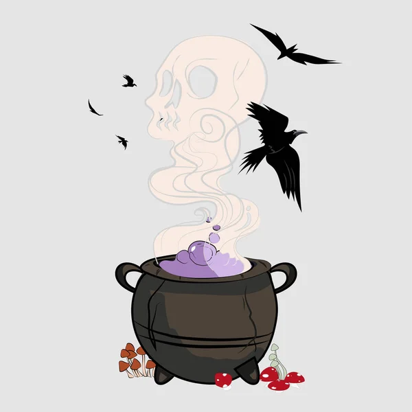 Vectores Para Día Halloween Cubierta Del Sitio Web Con Espacio — Vector de stock