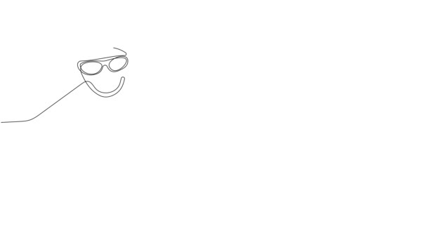 Саморисование Линии Анимации Крупным Планом Снимка Врача Медицинского Работника Индивидуальной — стоковое видео
