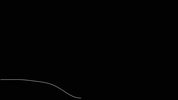 Анимированный Самостоятельный Рисунок Сплошной Линии Рисует Строителя Униформе Инструментальном Поясе — стоковое видео