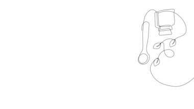 Animated self drawing of bottles with oil or honey or lemon or lime juice for scrubbing and body skin care with natural herbal skin care products. High quality FullHD footage