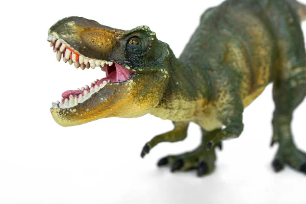 Tyrannosaurus Dinosaurs Toy Isolated White Background Clipping Path High Quality — Stock Photo, Image