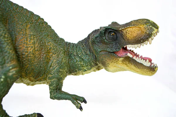 Tyrannosaurus Dinosaurs Toy Isolated White Background Clipping Path High Quality — 스톡 사진