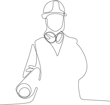 İnşaat müdürü ve mühendisi inşaat alanında çalışıyor. Vektör illüstrasyonu