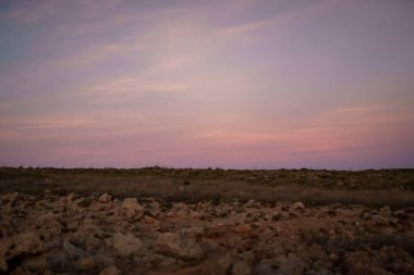 Menorca 'da turuncu gün batımı.