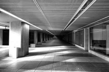 walk through Azca a good shopping area of Madrid.