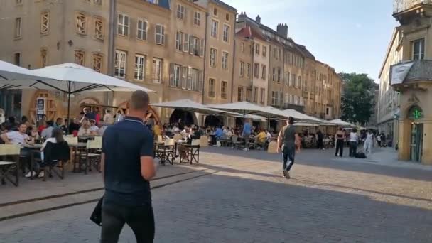 Впечатления Центра Меца Франции Времена Коронавируса — стоковое видео