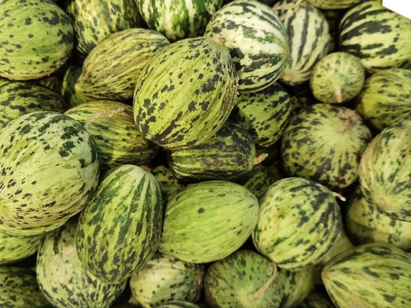 Onrijpe Meloenen Verschillende Voor Augurk Verkoop Voor — Stockfoto