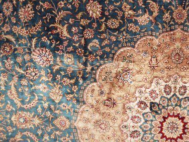 Mavi halı deseni arka plan dokusu kadar güzel.