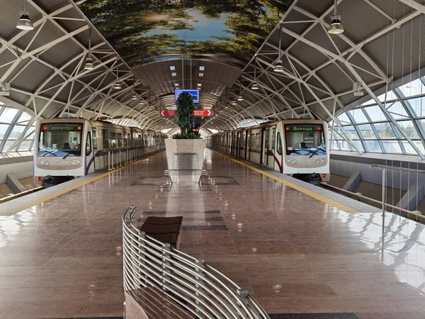 Bulgaristan 'a bağlı metro istasyonu Sofya Havalimanı çok temiz ve güzel 2021.11
