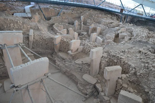 Gobeklitepe Potbelly Hill Неолитических Археологических Раскопок Месте Доисторических Археологических Раскопок — стоковое фото