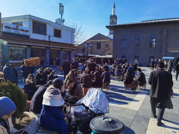 Diyarbakir Hauptmoschee Namens Ulu Camii Freitag Zum Freitagsgebet 2021 Uhr — Stockfoto