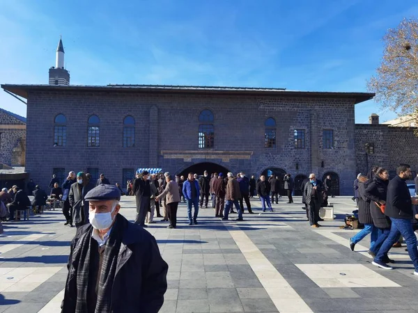 Diyarbakir Hauptmoschee Namens Ulu Camii Freitag Zum Freitagsgebet 2021 Uhr — Stockfoto