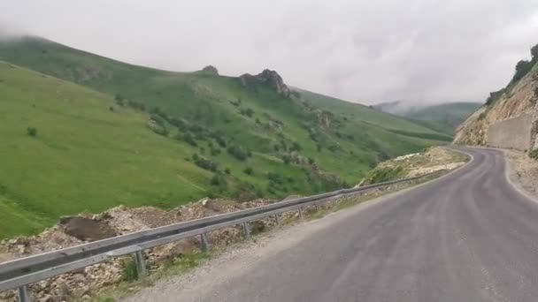 Promenade Sur Côte Mer Noire Dans Paysage Boisé Vert — Video