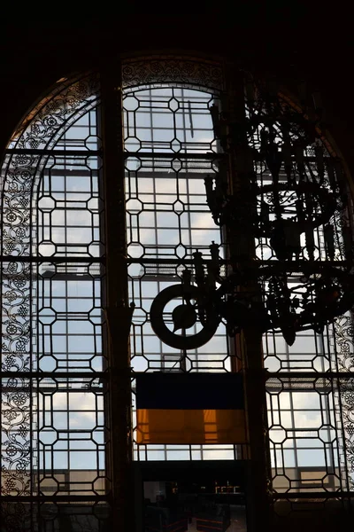 Ουκρανική Πρωτεύουσα Κίεβο Κεντρικό Σταθμό Στις 2021 — Φωτογραφία Αρχείου