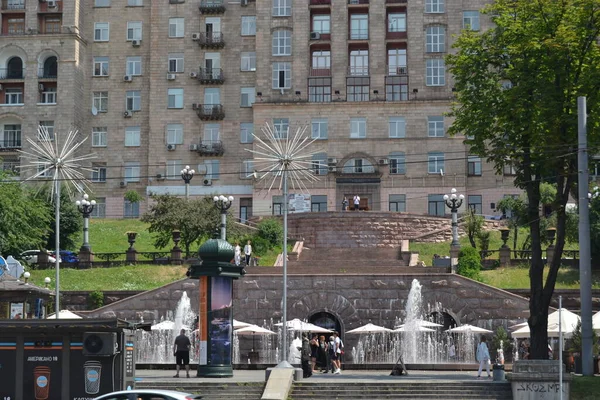 Der Platz Der Freiheit Der Ukrainischen Hauptstadt Kiew 2021 — Stockfoto