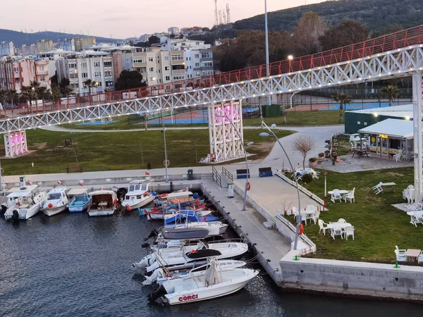 Şehir Manzaralı Aliaga Zmir Marina — Stok fotoğraf