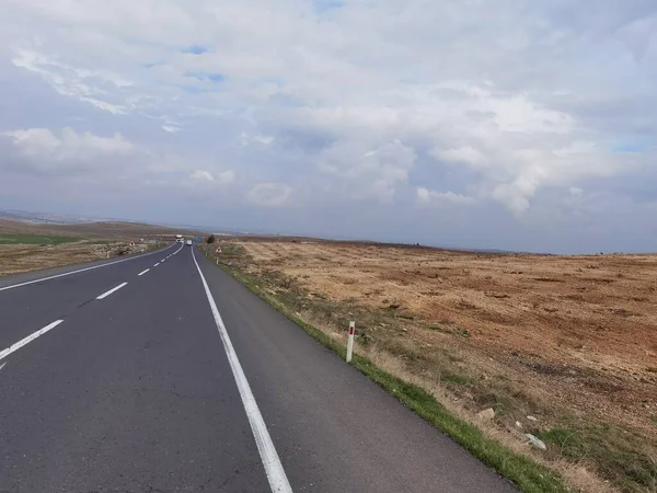 Estrada Entre Gaziantep Birecik Campos Cultivados — Fotografia de Stock