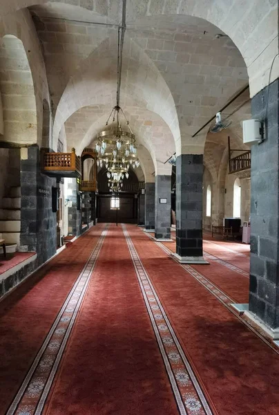 Eyupoglu Mecset Gaziantep Belső Fekete Fehér Kövek — Stock Fotó