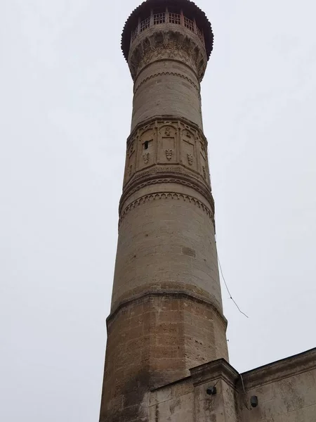 Minarett Der Moschee Gaziantep Mit Schöner Dekoration — Stockfoto