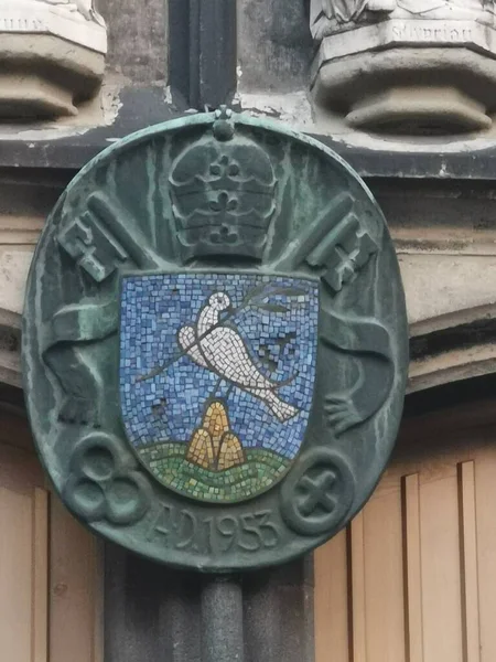 Emblem Mit Dem Vatikanzeichen Hintergrund — Stockfoto