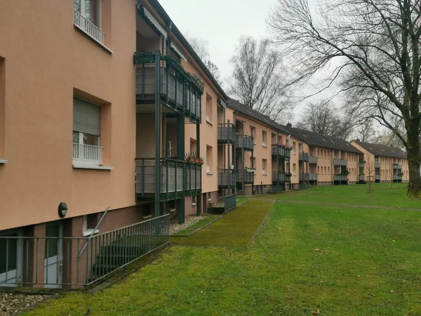 Reihenhausarchitektur Aus Den 1950Er Jahren Deutschland — Stockfoto