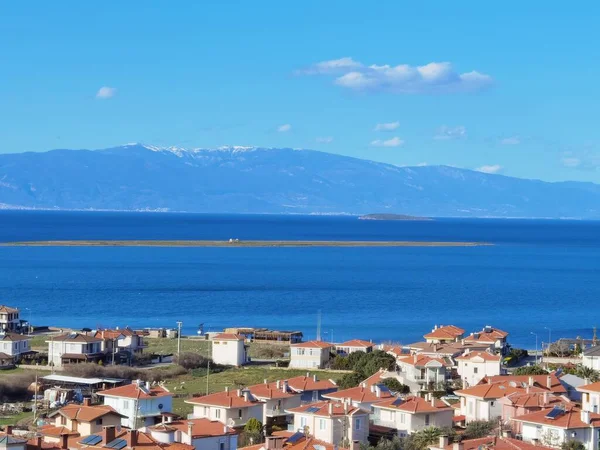 Zmir Deniz Kıyısı Uzaklardan — Stok fotoğraf