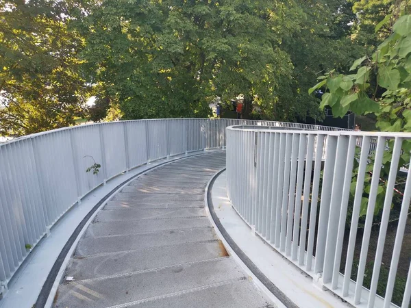 Bicycle Pedestrian Bridge Speak Overpass — Fotografia de Stock