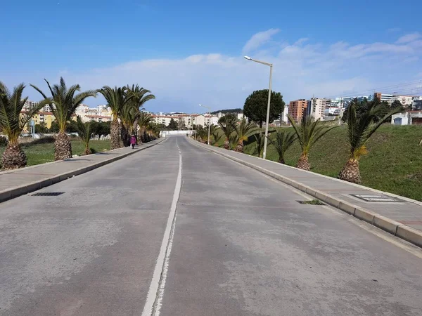Huvudgatan Aliaga Izmir Stor Bred Gata Med Lite Trafik — Stockfoto