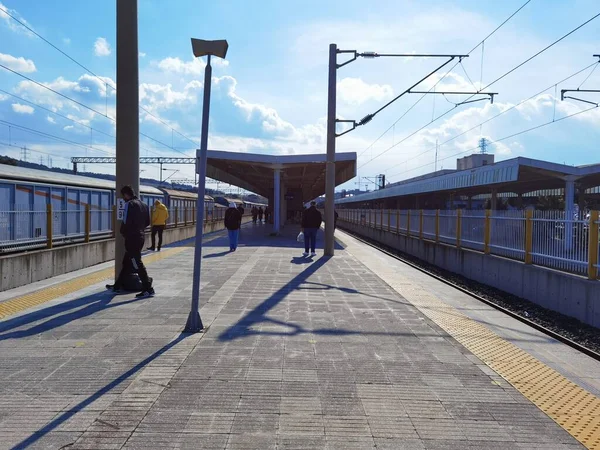 Железнодорожный Вокзал Измире Алиага Платформа Современный Новый — стоковое фото