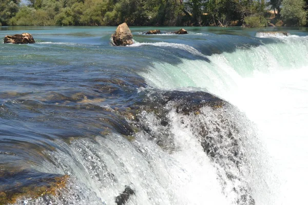 Une Grosse Cascade Milieu Manavgat — Photo